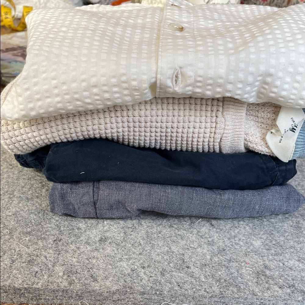 Kids Clothing Set - Cream, Navy, Gray